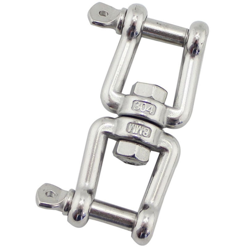 Ahlsen Aufhängungsverbinder für drehbare Schäkel – Backen aus Edelstahl 304, vollständig drehbar für Hängesessel, Schaukel, Boxsack, Yoga, Hängemöbel