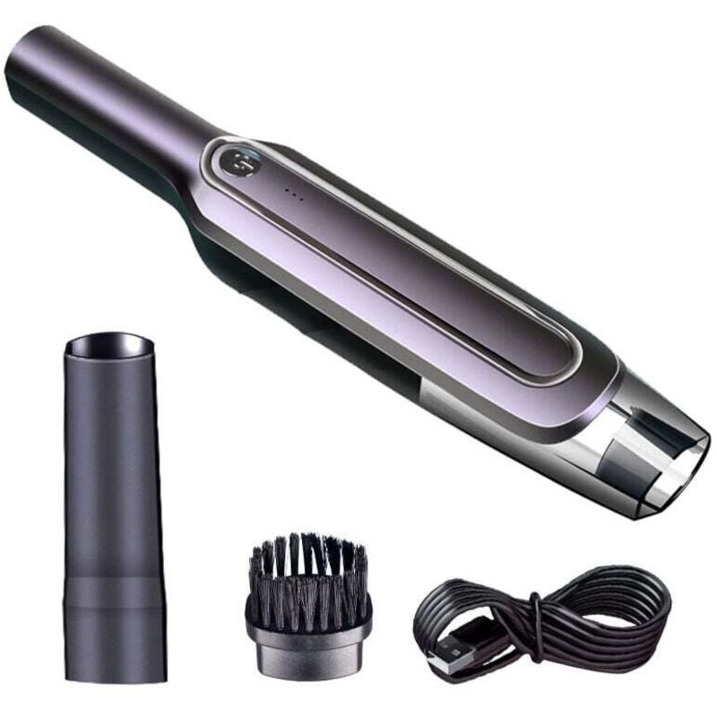 Ahlsen Auto-Staubsauger, kabelloser Handstaubsauger, tragbarer Auto-Akku-Staubsauger, USB-Aufladung, 120 W, 4000 mAh, mit waschbarem Filter für