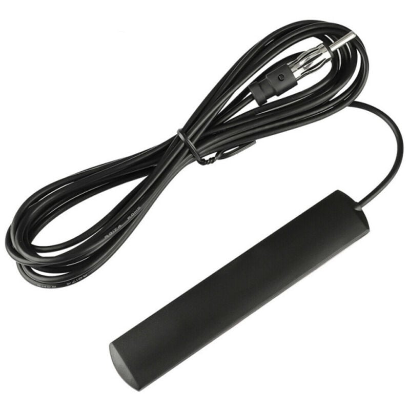 Ahlsen - Autoradio-Antenne Sticky Breeze DIN-Stecker-Adapter mit 3 m Kabel, kompatibel mit Auto, lkw, Fahrzeug, suv, Jeep, fm, am, Radio, Verstärker,