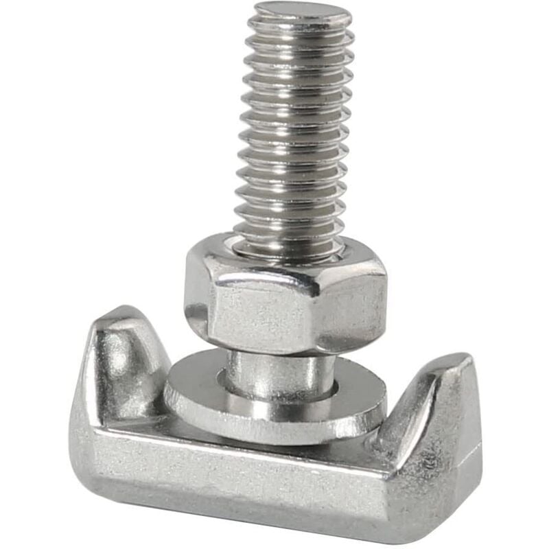 Ahlsen - Batterie-T-Bolzen, 4 Stück Edelstahl-T-Bolzen-Batterieklemmen, Autobatterie-Klemme, M6-Autobatterie-Klemmenverbinder, Spanner, Ersatz für