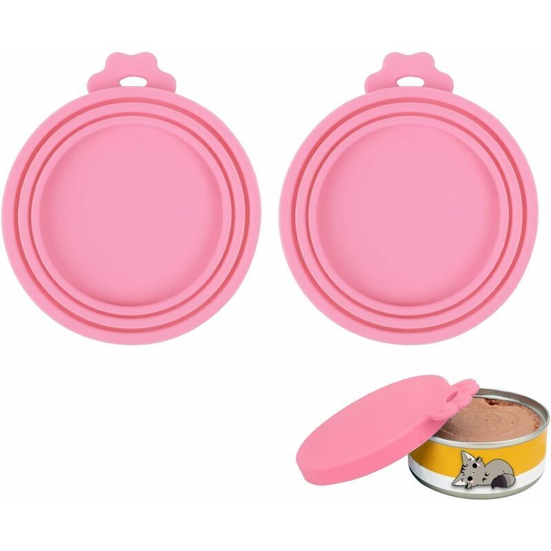 Einmachdeckel, Silikon-Einmachdeckel, Einmachdeckel für Hunde und Katzen, universelle Futterdeckel, wiederverwendbar, für mehrere Größen, 2 Stück,