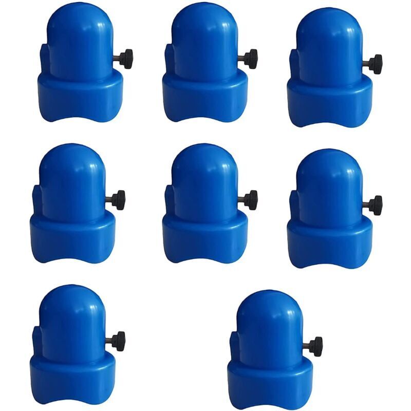 Endkappen für Trampolin-Netzpfosten ø 38 mm Trampolin-Zubehör mit Schrauben Blau 8 Stück - Ahlsen