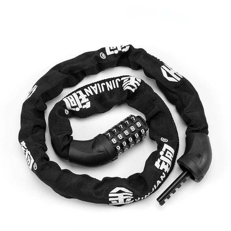 Ahlsen - Fahrrad-Diebstahlsicherungskette mit Fahrrad-Diebstahlsicherungscode, Fahrrad-Vorhängeschloss-Diebstahlsicherungsketten mit 5-stelligem