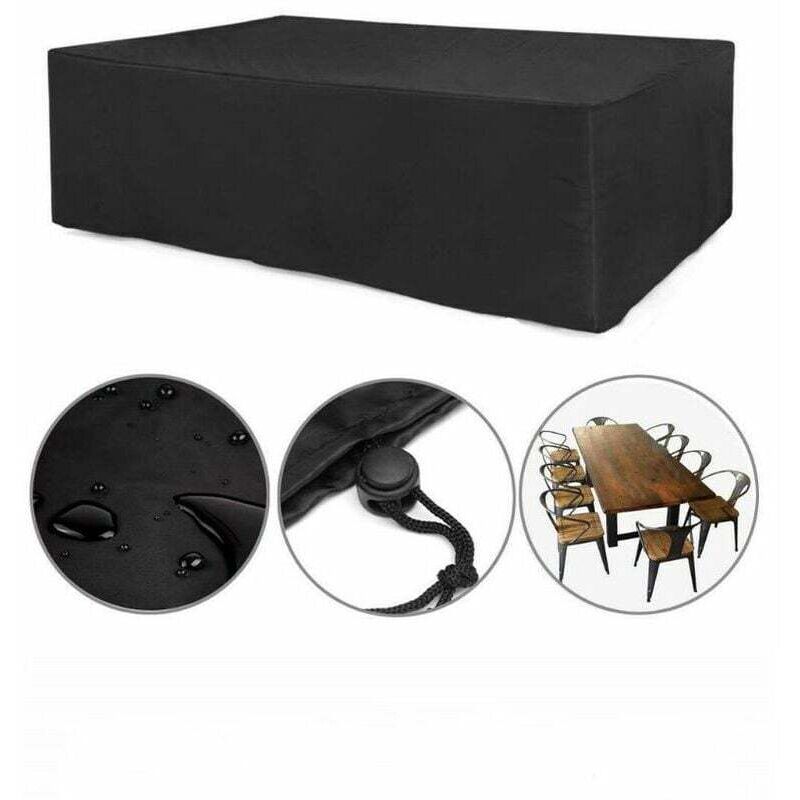 Gartenmöbel-Abdeckung, Möbelabdeckung, robustes 600D-Oxford-Gewebe, Schutzhülle für Gartenmöbel, wasserdicht, Anti-UV, für den Außenbereich (152 x