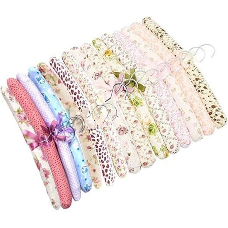 Gepolsterter Kleiderbügel, 5 Stück Blumen-Kleiderbügel für Mantel, Hemd, Bluse, süßes Kleid, Kleiderbügel, zufällige Lieferung - Ahlsen