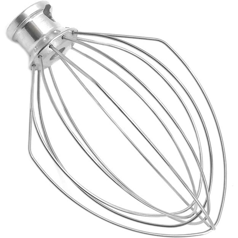 K45WW Edelstahl-Schneebesen für Kitchen Aid, Eierschlägerkopf, 6-Draht-Schneebesen, für KitchenAid-Kippkopf-Standmixer, K45SS, KSM75, KSM95,