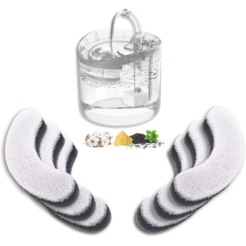 Ahlsen - Katzen-Wasserbrunnenfilter, Katzen-Wasserbrunnenfilter, Kohlefilter, Ersatzfilter für HAPUP-Wasserbrunnen für Katzen und Hunde, automatisch,