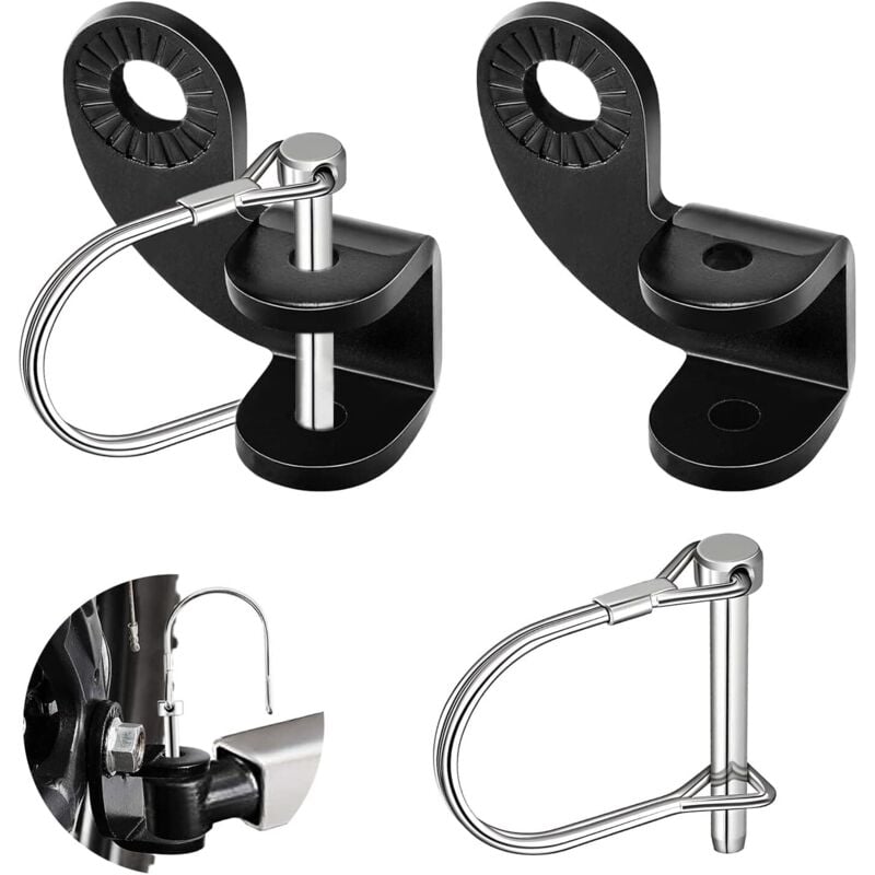 Ahlsen - Kinderfahrradanhängerkupplung, Universal-Fahrradanhängerkupplung, 2 Stück, Stützanhängerkupplungsbefestigung, Fahrradzubehör mit U-förmiger