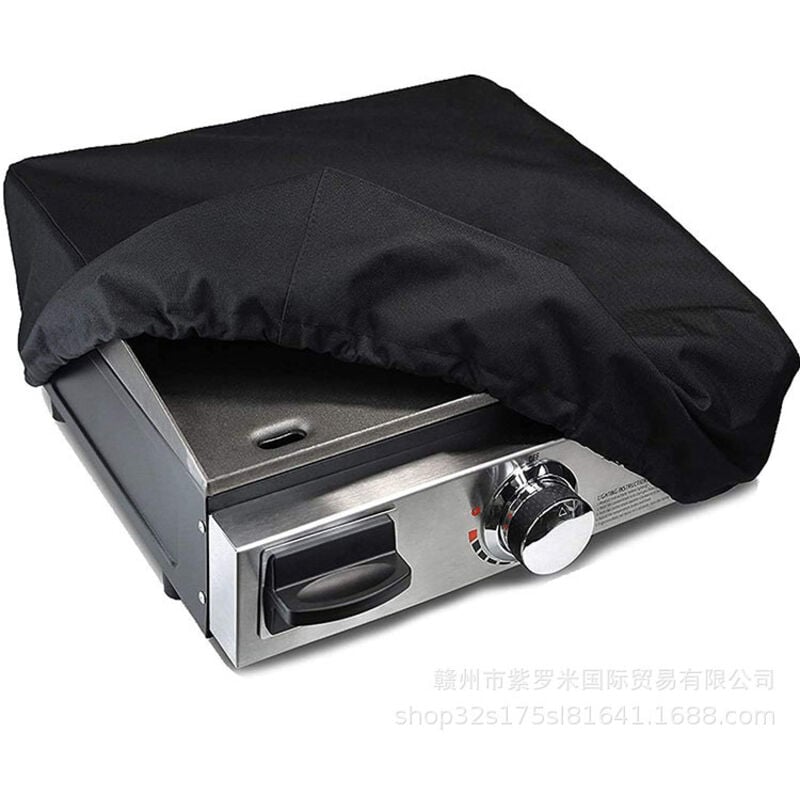 Kleine BBQ-Grill-Abdeckung, Grillpfannen-Abdeckung, Grill-Staubschutz, wasserdichte Abdeckung, Outdoor-Grill-Schutzabdeckung, Schwarz, 43,2 cm (44 x