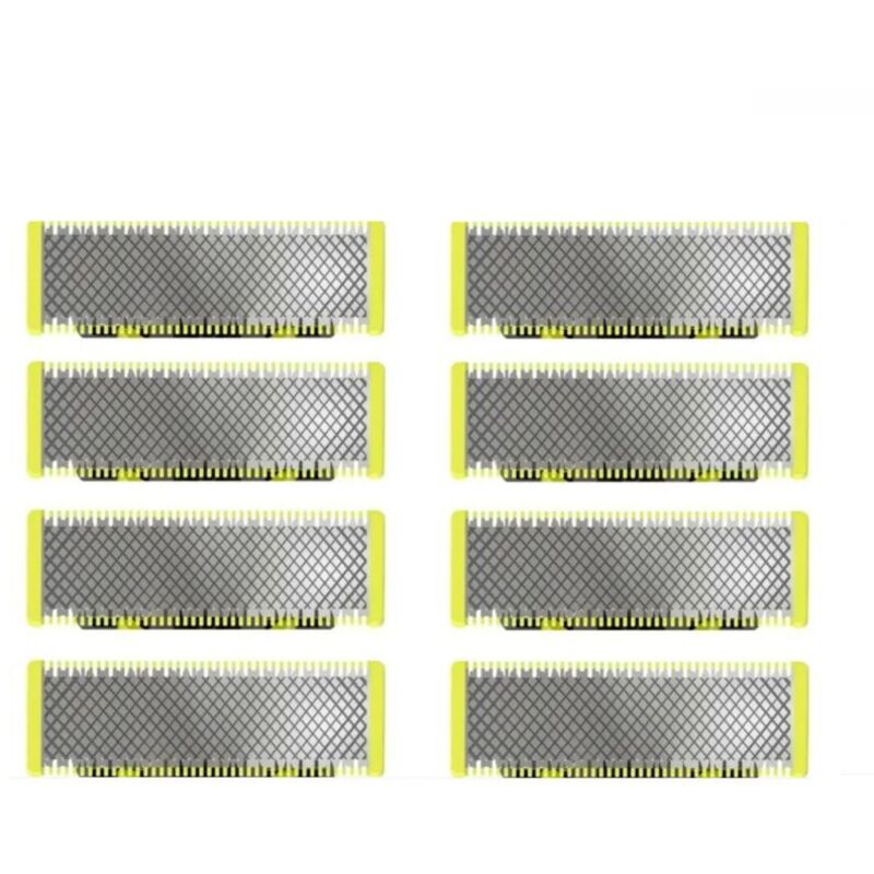 Ahlsen-kompatible Ersatzklingen für OneBlade Elektrorasierer/Trimmer, robuster Edelstahl, zum Trimmen, Stylen und Rasieren, 8er-Pack