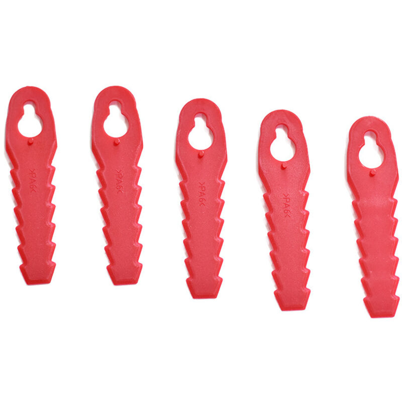 Kunststoffmesser für L85 Sägezahn-Rasenmäher, Rasenmäher-Zubehör, 5 Stück, Rot - Ahlsen