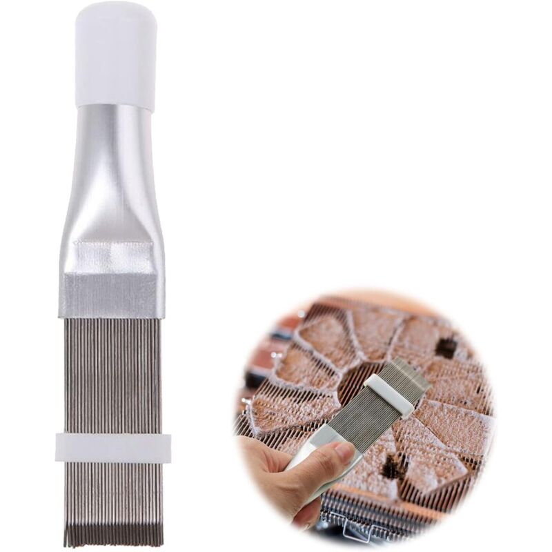 Ahlsen Lamellenkamm für Klimaanlagen, Edelstahl-Klimaanlagen-Lamellenkamm, Kondensator und Kühlerlamellenglätter, Reiniger,