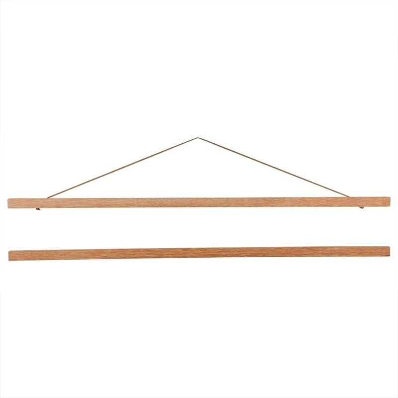 Ahlsen - Magnetischer Holz-Bilderrahmen, Naturholz, Poster-Aufhänger, DIY-Bild, Poster, Kunstwerk, 51 cm, Foto-Leinwanddruck-Aufhänger für