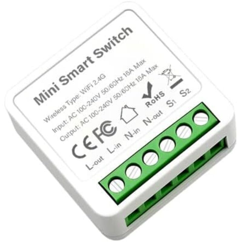 Ahlsen - Mini Smart WiFi Switch tuya Smart Switch WiFi Smart Pass-Through Hidden Box