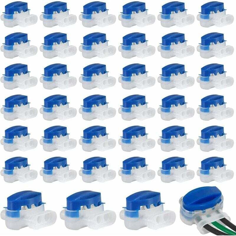 Mit Harz gefüllte Kabelverbinder, 40 Stück, wasserdichte 3-Loch-Harz-Gel-gecrimpte Roboter-Rasenmäher-Kabelverbinder für Roboter-Rasenmäher, 4 g.