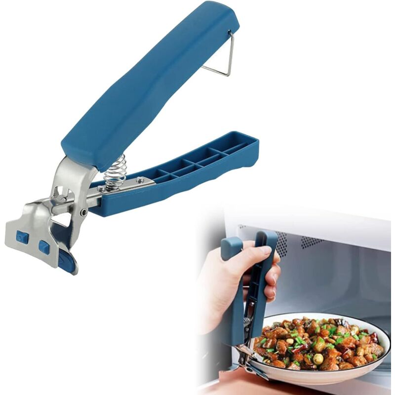 Ahlsen - Ofenzange, Gourmet-Zange, Anti-Heiß-Edelstahl-Zange, Zange für Schüssel, Schüssel, Teller, Pfanne, Küchenzubehör