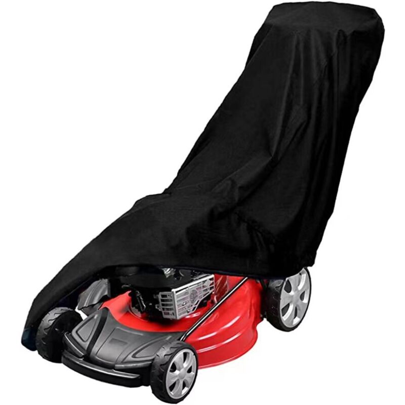 Rasenmäher-Abdeckung, 210D mit Kordelzug und Aufbewahrungstasche, Schutzhülle für die meisten Rasenmäher-Modelle, 195 x 112 x 66 cm - Ahlsen