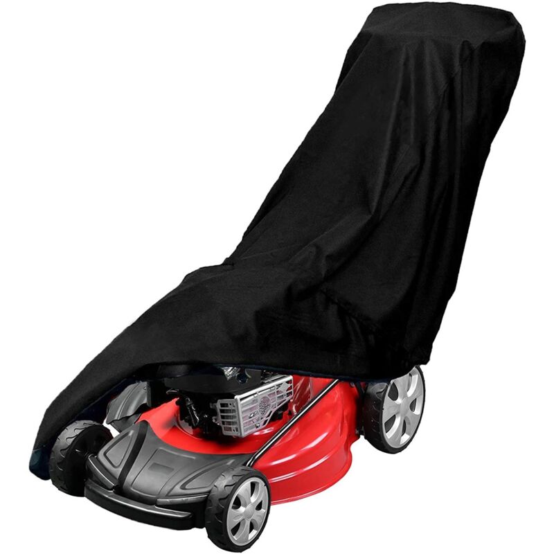 Rasenmäher-Abdeckung, 210D Oxford, wasserdicht, staubdicht, UV-beständig, Rasenmäher-Abdeckung mit Kordelzug und Aufbewahrungstasche für