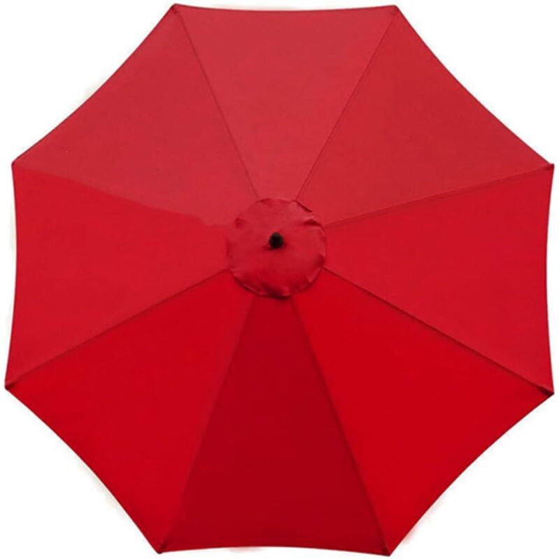 Regenschirm-Ersatztuch, Sonnenschirm-Ersatzbezug, Anti-Ultraviolett, Outdoor-Regenschirm-Ersatztuch, Ersatz-Sonnenschutzdach (rot, 2,7 m, 8) - Ahlsen