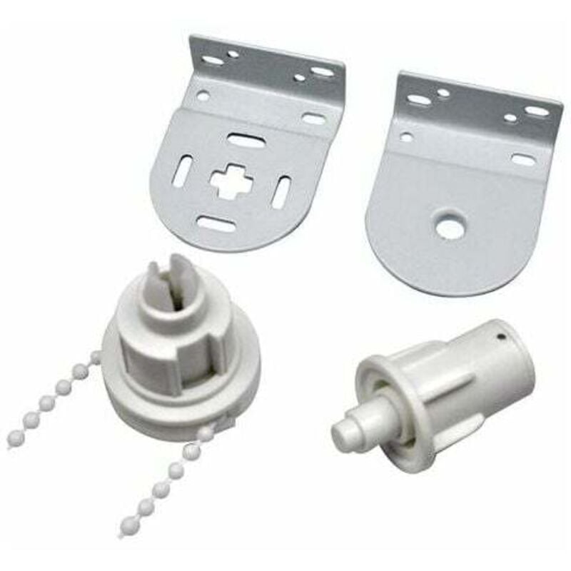 Rollo-Bausatz 32 mm, komplett mit Rollo-Kupplung mit Rollo-Schnurkette, Rollo-Halterung, Rollo-Kettenverbinder, Ersatzteilen - Ahlsen