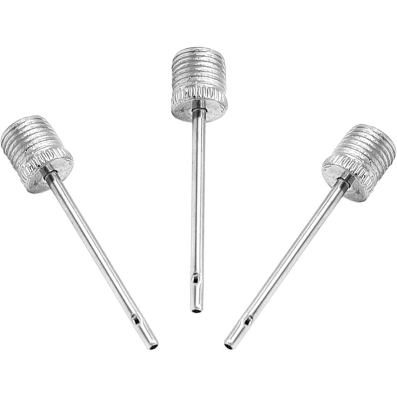 Set mit 3 Fußball-Luftpumpennadeln aus Edelstahl, ideal zum Aufpumpen von Fußbällen, Basketball, Fußball, Volleyball, Netball, Handball, Wasserball