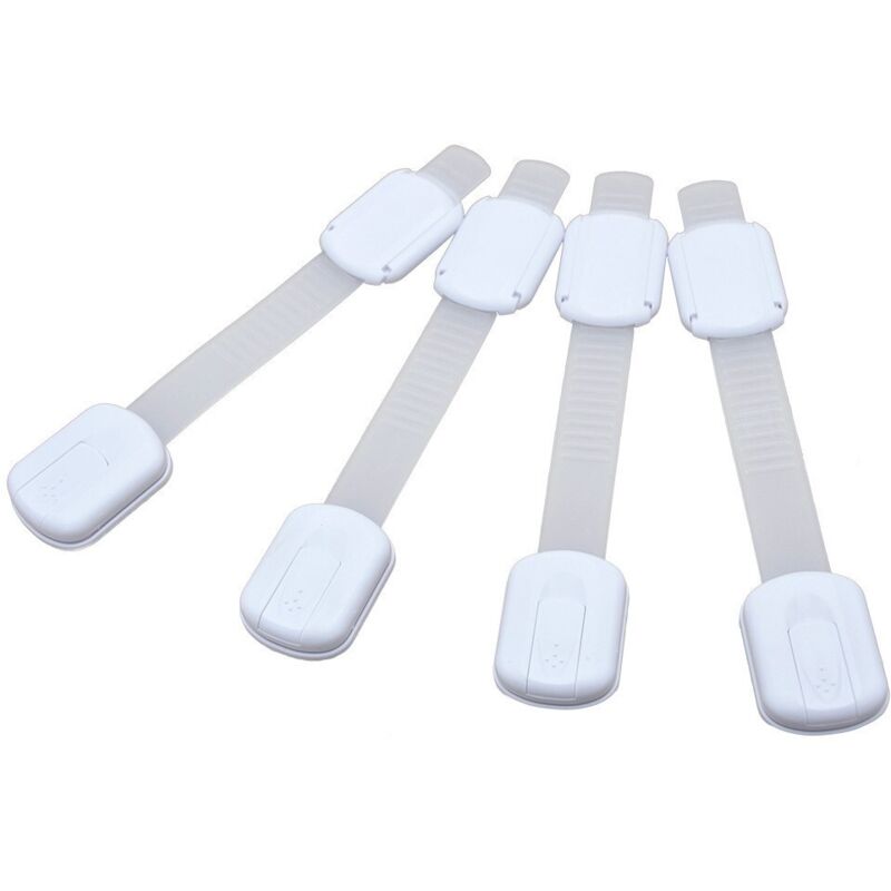 Set mit 6 Kindersicherungen, Schlösser für Schränke, Toiletten, Küchen, Türen, Fenster, Kühlschränke, extra starker Kleber, Baby- und Haustierschutz