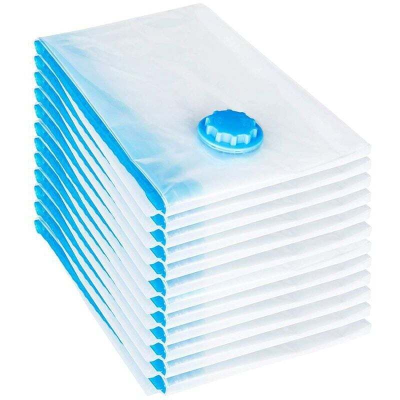 Ahlsen - Set mit 6 Vakuum-Aufbewahrungsbeuteln, 6 x 80 x 60 cm, wiederverwendbarer Reise-Kompressionsbeutel für Matratze, Zelt, Kleidung, Bettdecken,