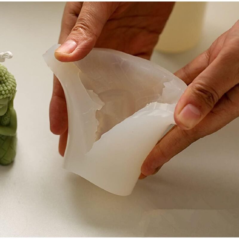 Silikon-Kerzenformen, 3D-Buddha-Kerzenform, DIY-Kerzenherstellung, Silikonform für Epoxidharz, Weihnachtsdekorationszubehör - Ahlsen