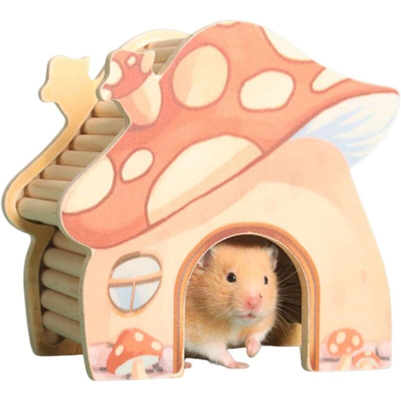 Spielplatz für Hamster Labyrinthkäfig für Hamster Haustier-Hamsterkäfig-Spielzeug mit Pilzform und feiner Verarbeitung für die Aufbewahrung - Ahlsen