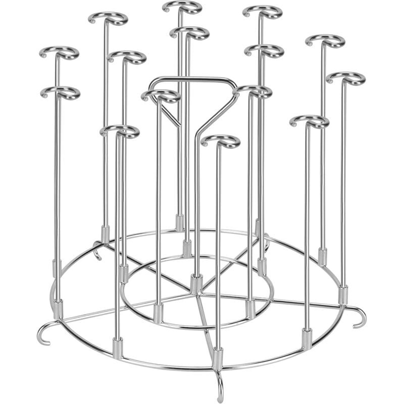 Ahlsen Spießständer für ölfreie Fritteuse – L 19,5 x H 14,2 cm – Zubehör für Heißluftfritteusen aus Edelstahl, kompatibel mit den meisten