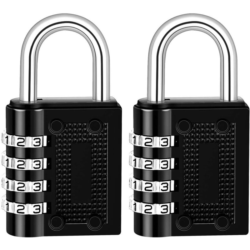 Ahlsen - Stück 4-stelliges Code-Vorhängeschloss, Zinklegierungs-Schließfach-Vorhängeschloss-Code-Vorhängeschloss, Kombinations-Vorhängeschloss für