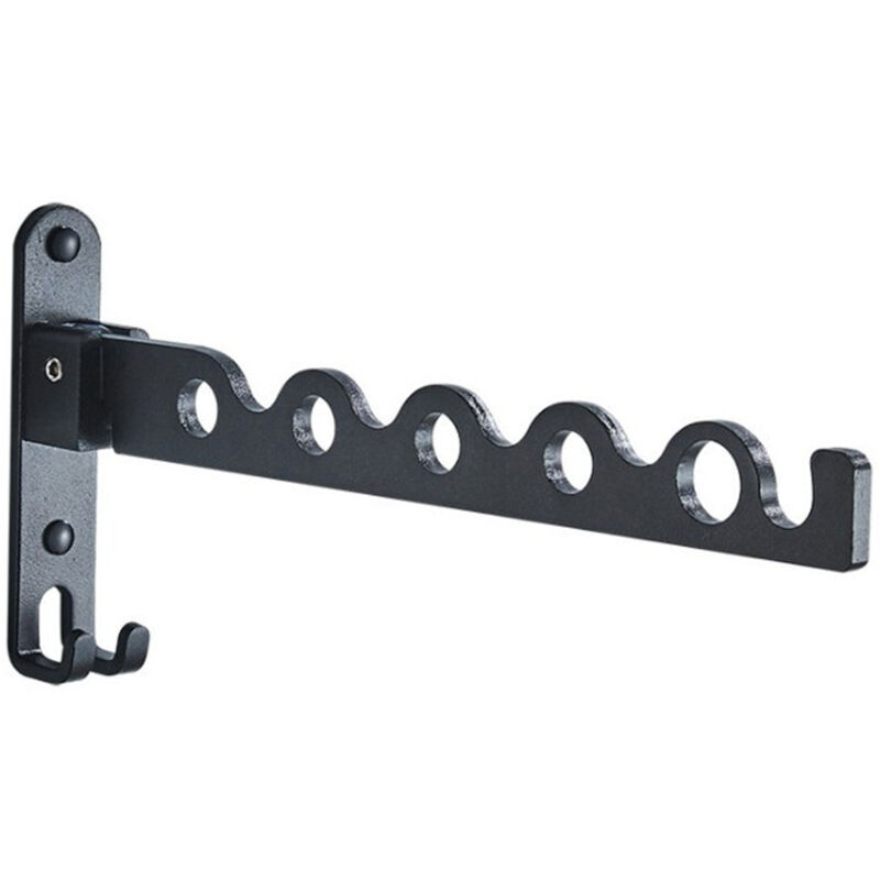 Ahlsen - Wand-Wäscheständer, Wandaufhänger, faltbarer Wäscheständer, Hakenaufhänger für Balkon, 90° drehbar, wandmontierter faltbarer Kleiderständer