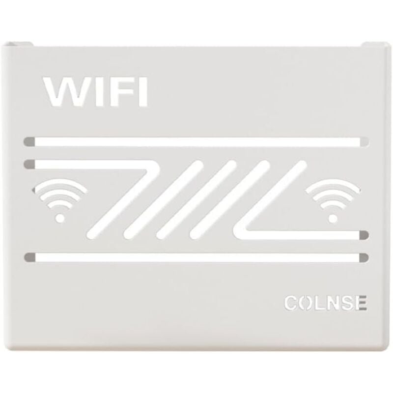 Wandmontierte Wi-Fi-Router-Aufbewahrungsbox, dekoratives Wandregal, Wanddekoration, Multifunktion für Router, Kabel-Organizer, weiß - Ahlsen