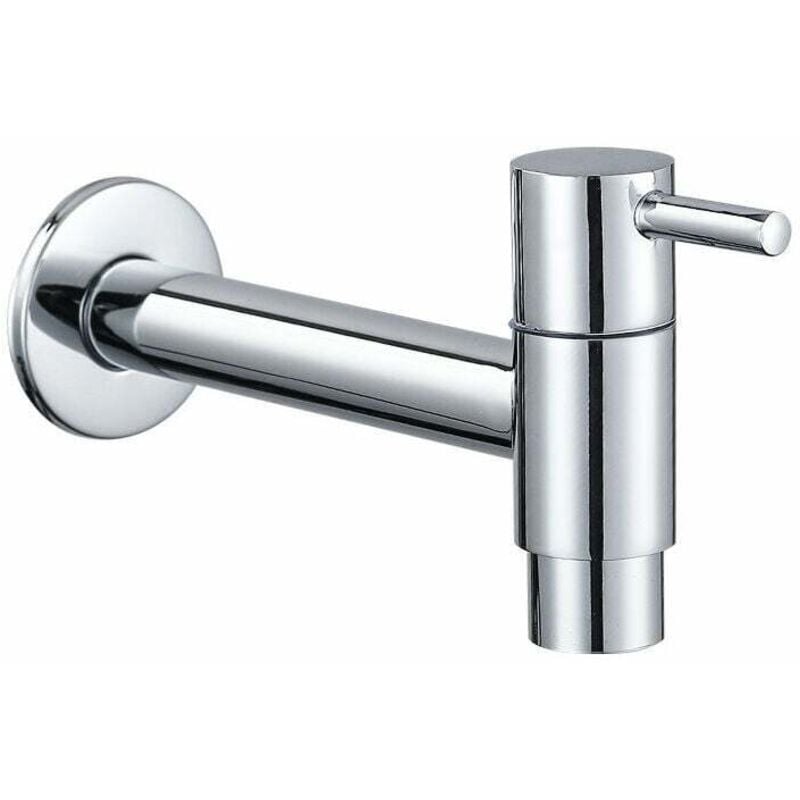 Wandmontierter Kupfer-Wasserhahn für kaltes Wasser, Waschbecken, Wischmopp, Waschmaschinen-Wasserhahn, Garten-Wasserhahn, Chrom - Ahlsen