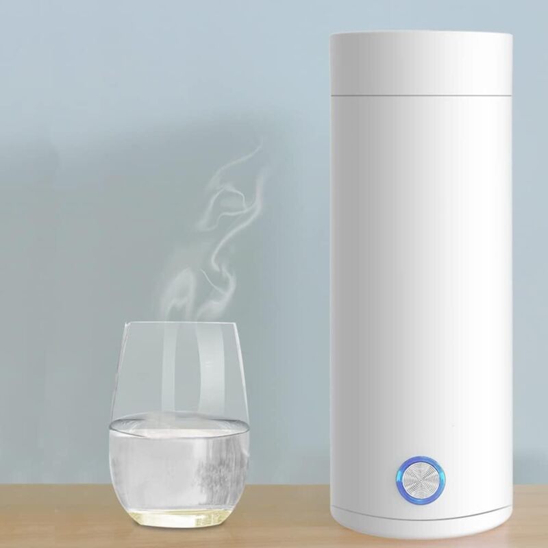 Ahlsen Wasserkocher, 400 ml Reise-Wasserkocher, 3-in-1-Mini-Wasserkocher und Mini-Thermoskanne, 300 W Edelstahl-Wasserkocher