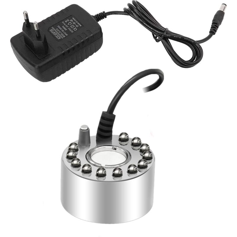 Aiperq - ymyny 12 LED-Nebelmaschine für Zimmerbrunnen, Nebelmaschine für kleine Teiche, Luftbefeuchter – perfekt für Wasserbrunnen, Teich, Halloween,