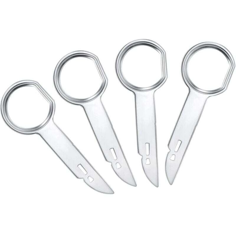 4 Stück Autoradio-Entfernungsschlüssel, Autoradio-Entriegelungswerkzeug, Radio-Entfernungswerkzeug, Schlüsselwerkzeug mit leicht zu greifendem Griff,