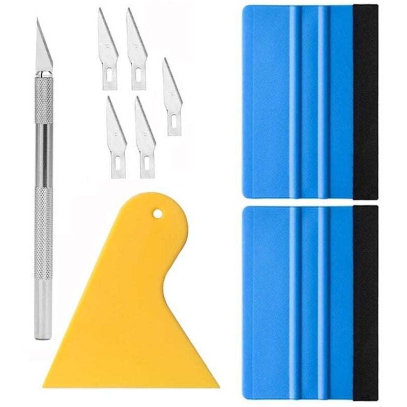 Aiperq - Vinyl-Wrap-Werkzeug, Fensterfolien-Werkzeug, Fenstertönungs-Werkzeug, Tapezier-Werkzeug mit Filzrakel, Hobby-Messer