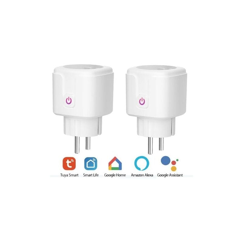 Aiperq WiFi Smart Plug, 2er-Pack Smart Plug, kompatibel mit Alexa, Google Home und Smart Life, WiFi-programmierbare Stecker mit Fernbedienung,