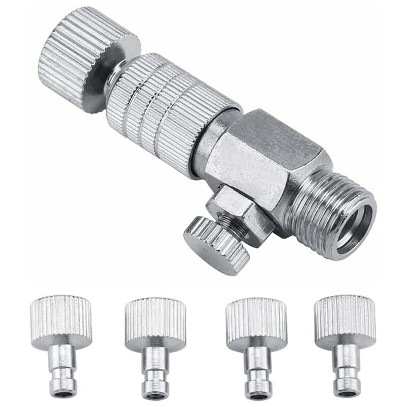 Airbrush-Trenn-Metallanschluss, 4 Stück 1/8 Zoll männlich-weibliche Anschlüsse zum Anschluss von Airbrush-Luftkompressoren