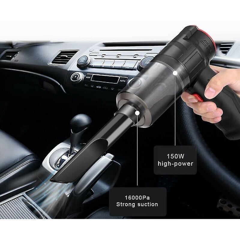 Akku-Auto-Staubsauger 16000 Pa 150 w Bble kabelloser 2-in-1-Hand-Auto-Staubsauger Amp Home Mini Dual-Use-Staubsauger Auto