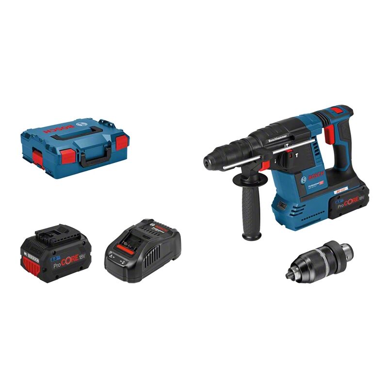 Bosch Akku-Bohrhammer gbh 18V-26 f mit 2x ProCORE 18V 8,0 Ah + Lader in l-boxx