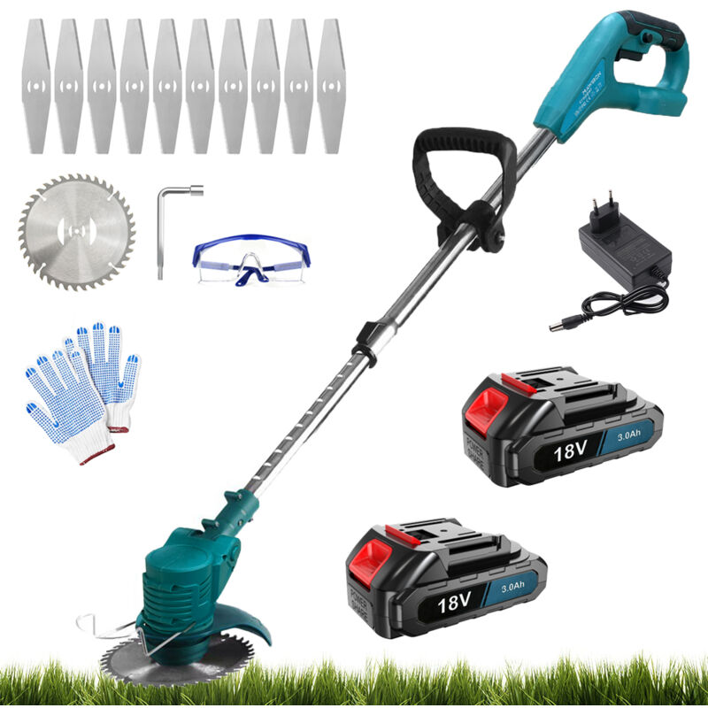 Akku-Fadenschneider, elektrische Gartenschere, 30-mm-Akku-Gartenschere für Äste, Ersatzklingensatz, 2 x 3,0-A-Akku und Ladegerät, kompatibel mit