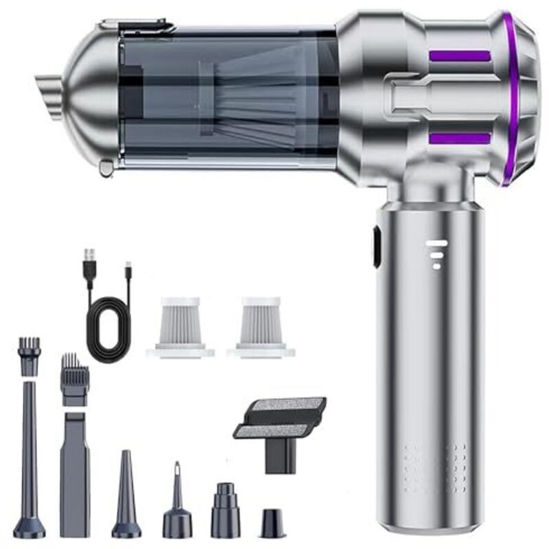 Akku-Handstaubsauger, leistungsstarker 16.000 Pa Autostaubsauger, 4-in-1 Akku-Autostaubsauger mit waschbarem HEPA-Filter, Handstaubsauger für Autos