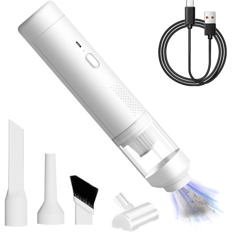 Akku-Handstaubsauger, leistungsstarker 2-in-1-Auto-Staubsauger, 15000PA Mini wiederaufladbarer kabelloser Staubsauger mit Digitalanzeige für Büro,