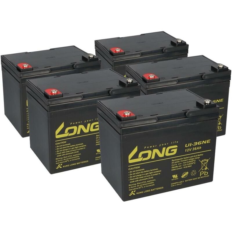 Verschiedene - Akku kompatibel Elektromobil e Scooter Elektro Roller 60V 5x 12V 36Ah Blei