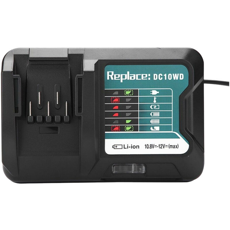 Akku Ladegerät Ladestation 10,8V-12V Li-Ion ersetzt Makita DC10W DC10WD DC10SB DC10WC BL1015 BL1016 BL1021B BL1041B für Makita 12V Max cxt Radio