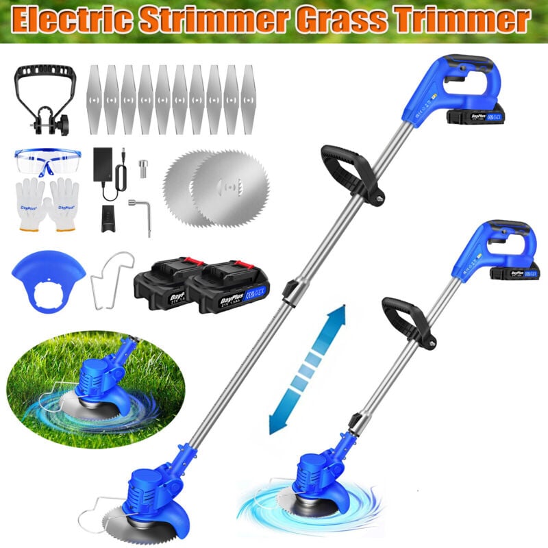 Akku Rasenmäher 21V Mäher Akku Rasenmäher Elektro Rasenmäher 10000r/min Mit 2x 1500mAh