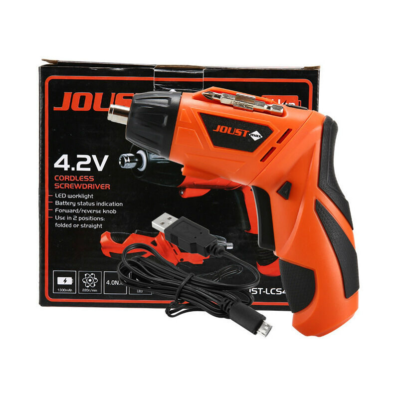 Akkuschrauber 6 Nm max, Akkuschrauber 3,6V/2000 Mah/230 U/min mit 46 Zubehörteilen, 2 LED-Lampe, leichter und einfach zu bedienender Akkuschrauber