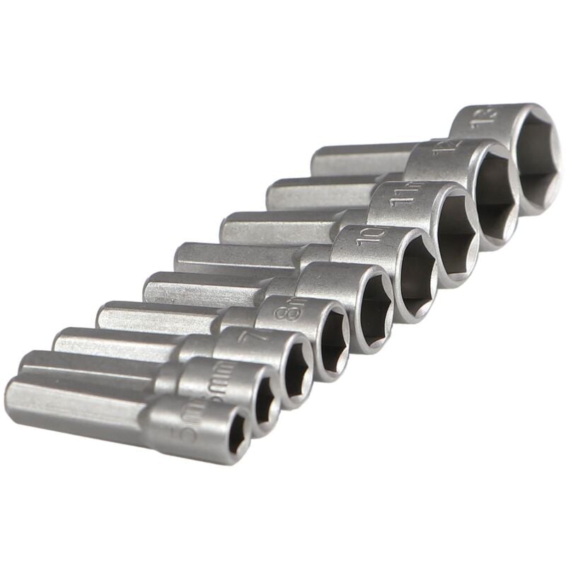 Akkuschrauber Bit Nuss Satz 9 teilig 5-13mm Steckschlüssel Bitsatz